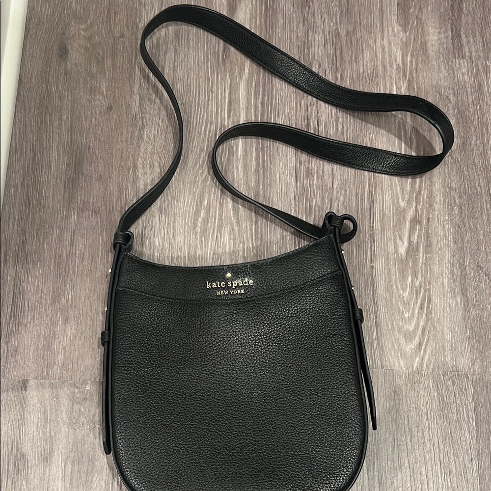 Kate Spade Black Pebbled Crossbody Bag